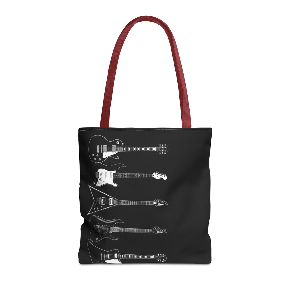 Electric Guitars Black Tote Bag – Rock Music Instrument Shopper