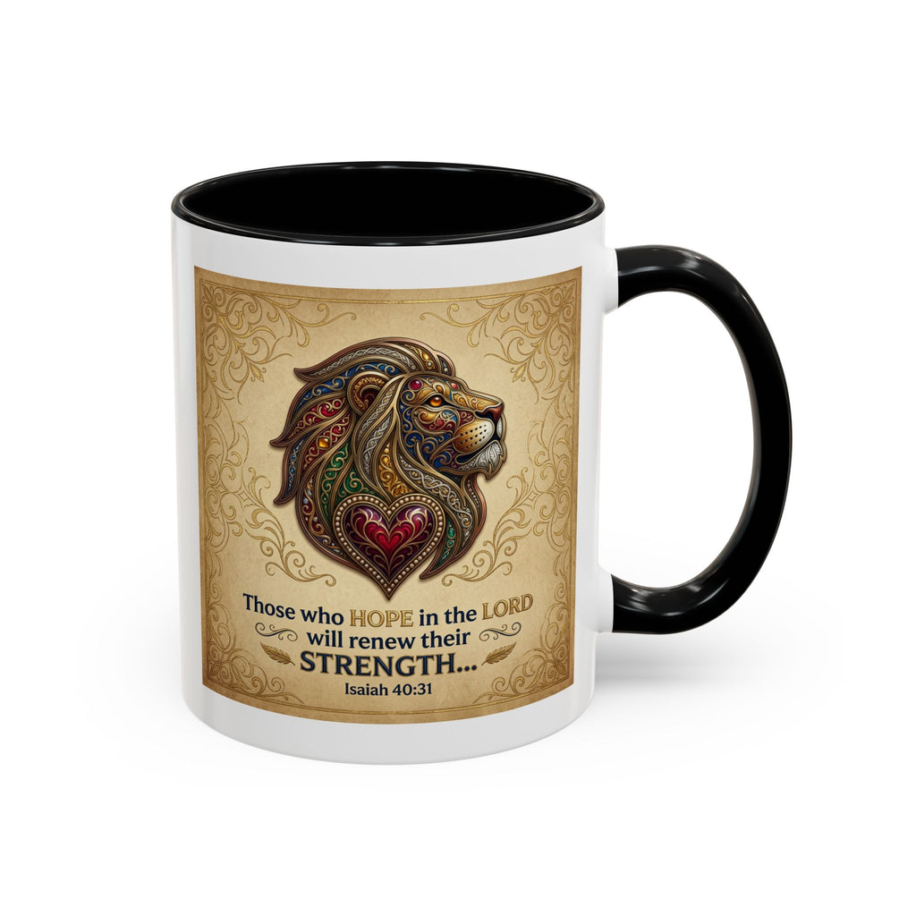Accent Coffee Mug (11, 15oz) "Those who hope in the Lord..." Isaiah 40:31