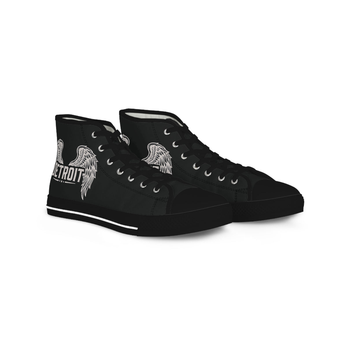 High Top Sneakers — Detroit Wings Graphic