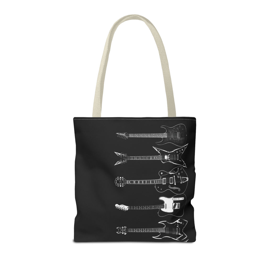 Electric Guitars Black Tote Bag – Rock Music Instrument Shopper
