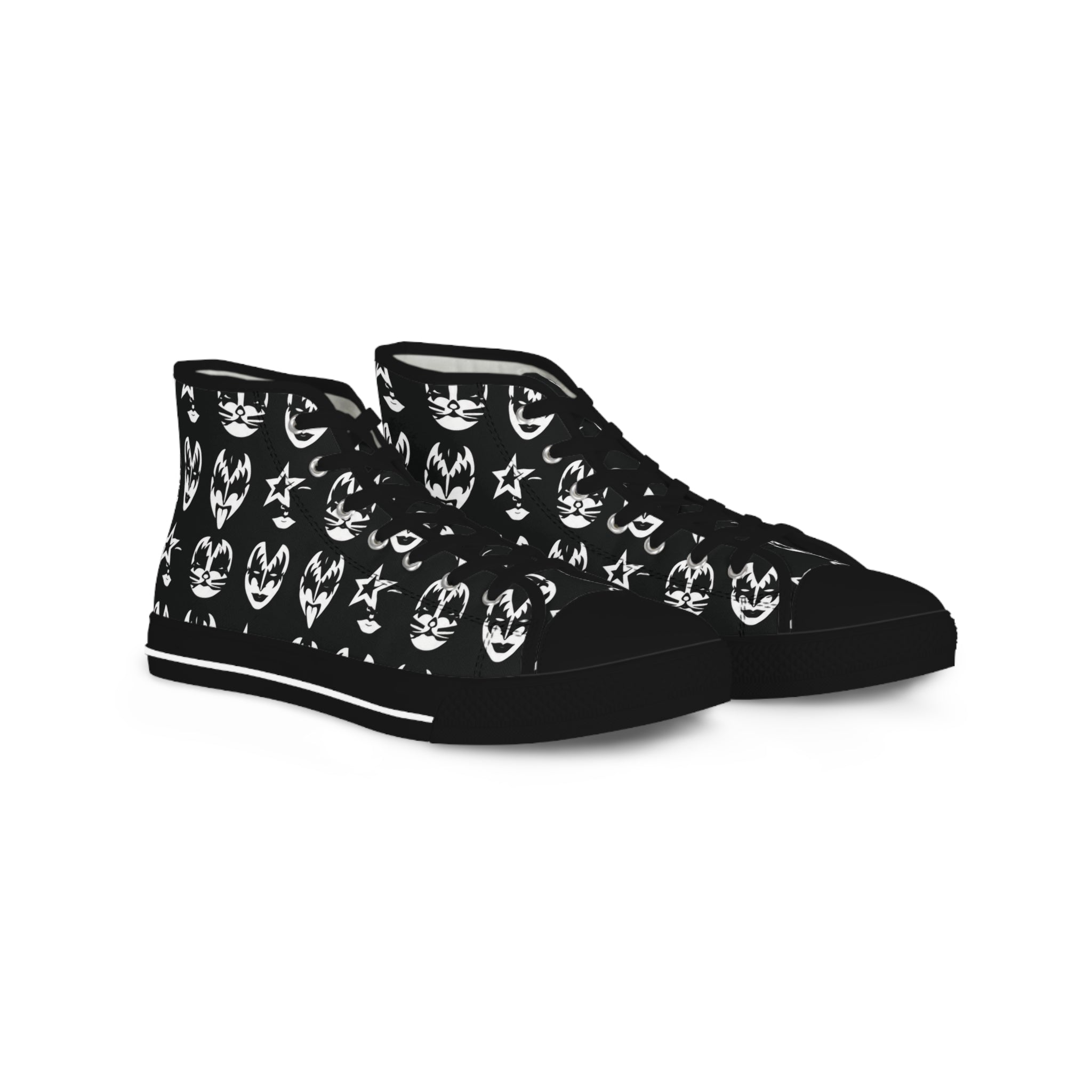 High Top Sneakers — Kiss Tribute Pattern Casual Men's Shoes
