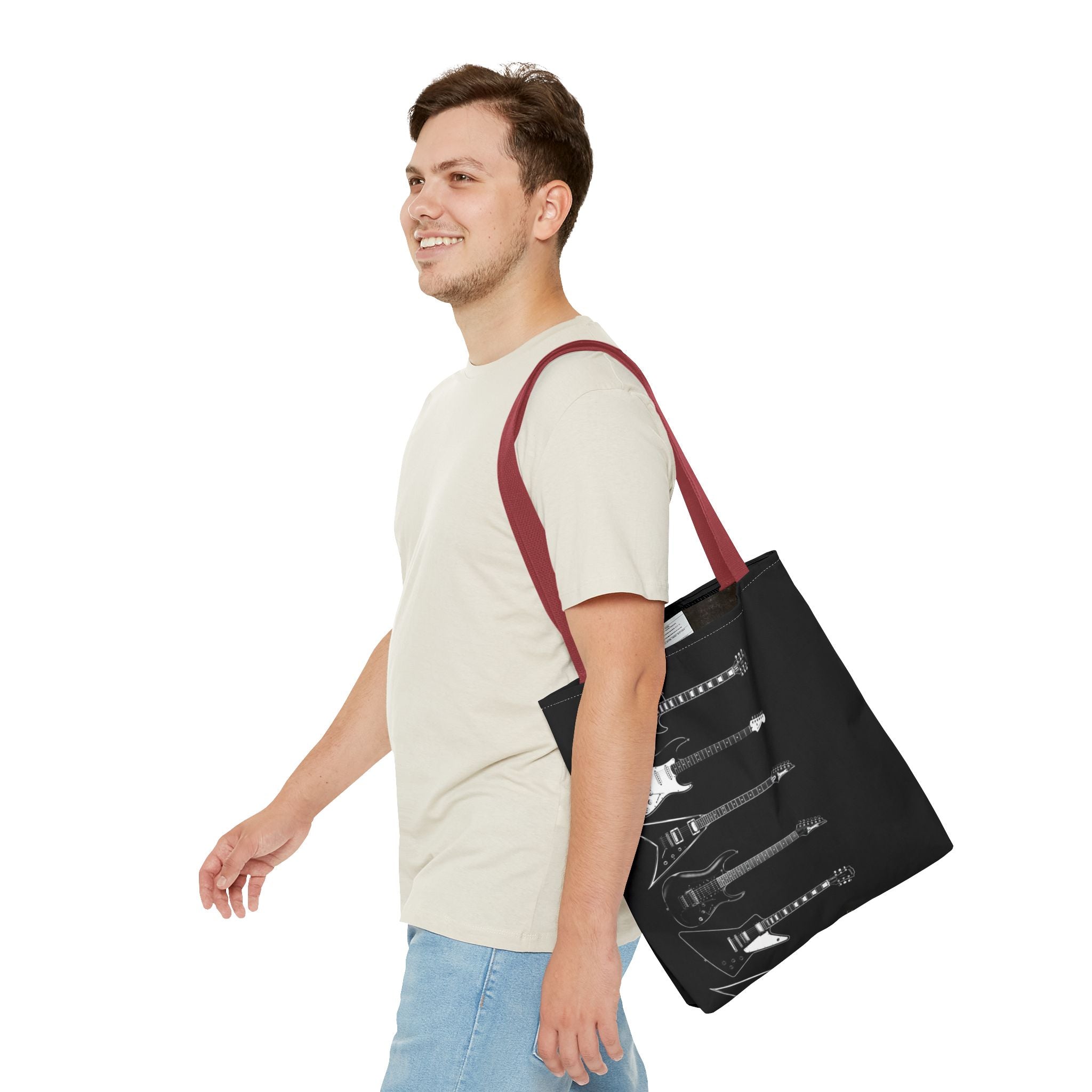 Electric Guitars Black Tote Bag – Rock Music Instrument Shopper