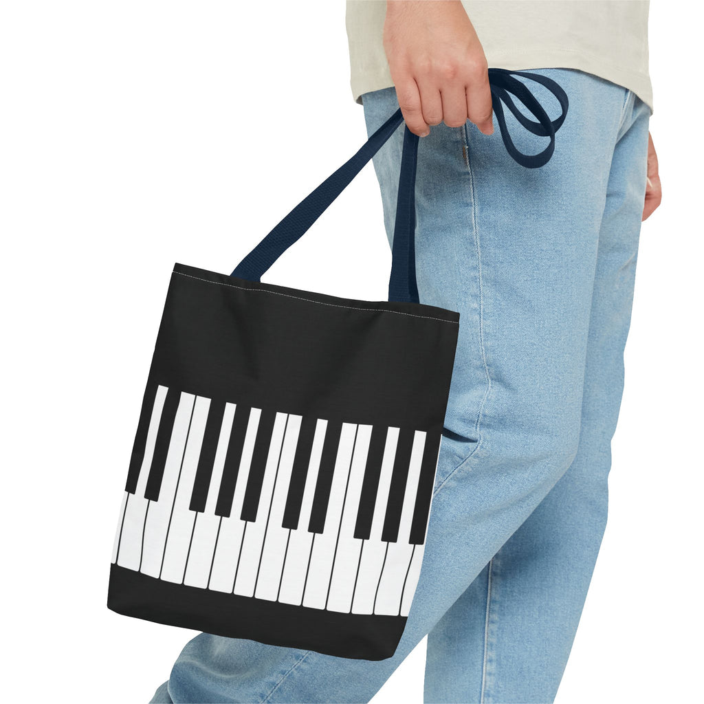 Piano Keys Tote Bag - Musician Keyboard Print Canvas Tote