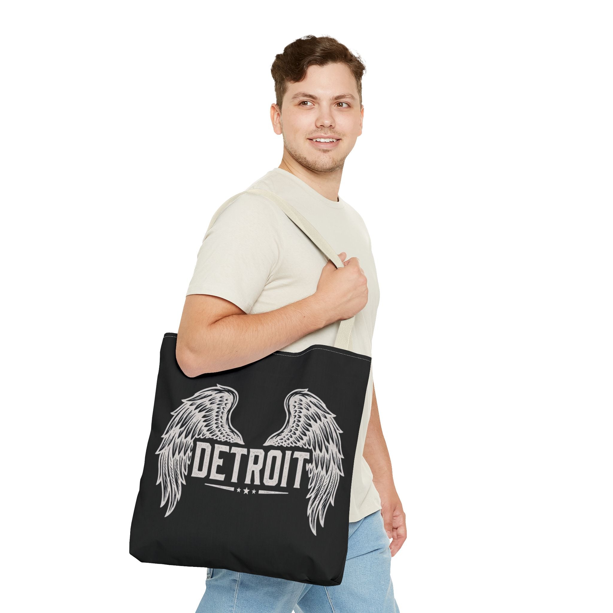 Detroit Wings Tote Bag — Vintage Angel Wing City Pride Tote