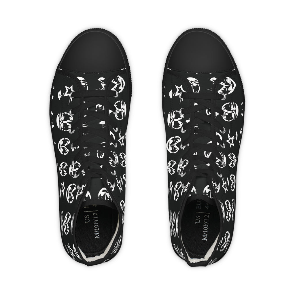 High Top Sneakers — Kiss Tribute Pattern Casual Men's Shoes