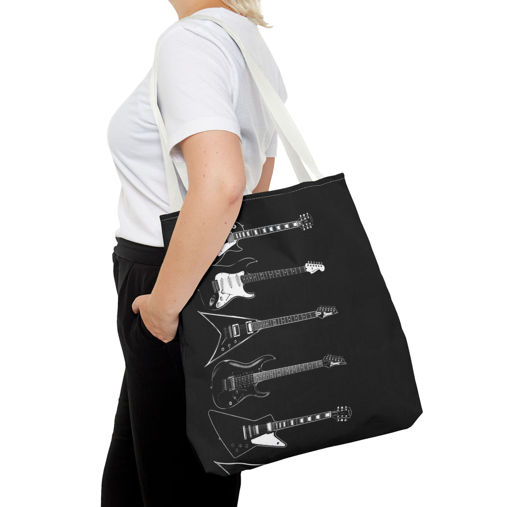 Electric Guitars Black Tote Bag – Rock Music Instrument Shopper