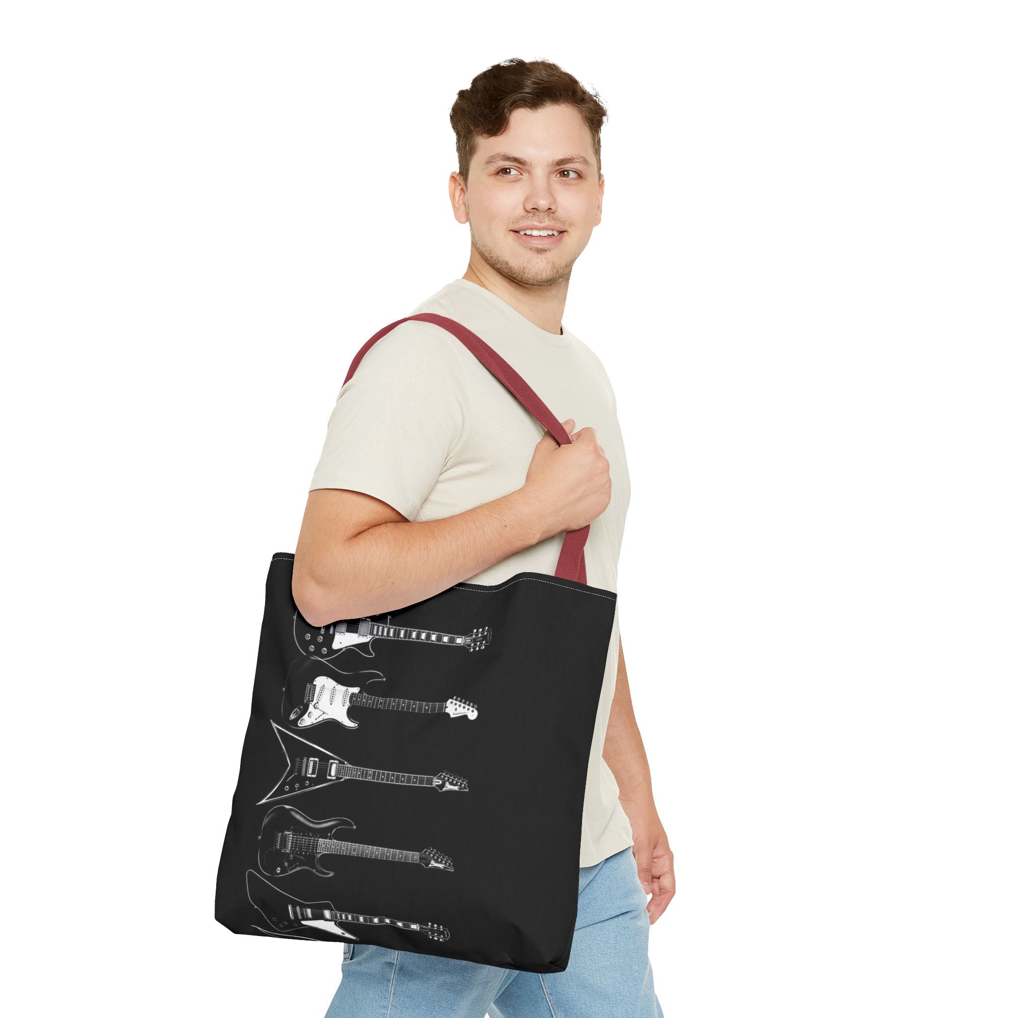 Electric Guitars Black Tote Bag – Rock Music Instrument Shopper
