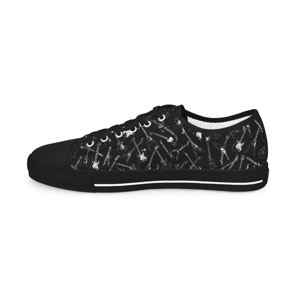 Black Guitars Men’s Low Top Sneakers — Minimal Urban Casual Shoes